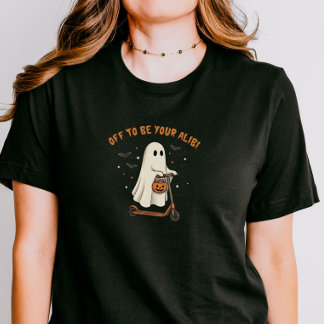 Halloween Funny Scooter Ghost Couple Matching B T-Shirt