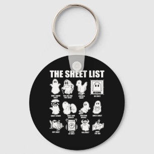 Halloween Funny Shirt Boo Sheet Halloween The Key Ring