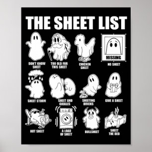 Halloween Funny Shirt Boo Sheet Halloween The Poster