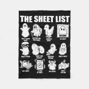 Halloween Funny Shirt Boo Sheet Halloween The Shee Fleece Blanket