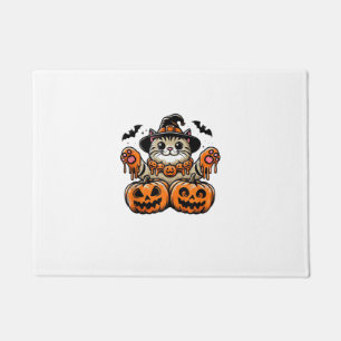 Halloween Funny Spooky Cat  Doormat