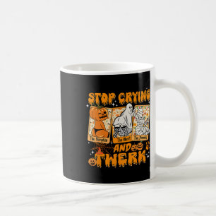 Halloween Funny Stop Crying And Twerk Pumpkin Ghos Coffee Mug