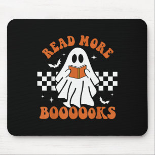 Halloween Funny Teacher Cute Booooks Ghost Read Mo Mouse Mat