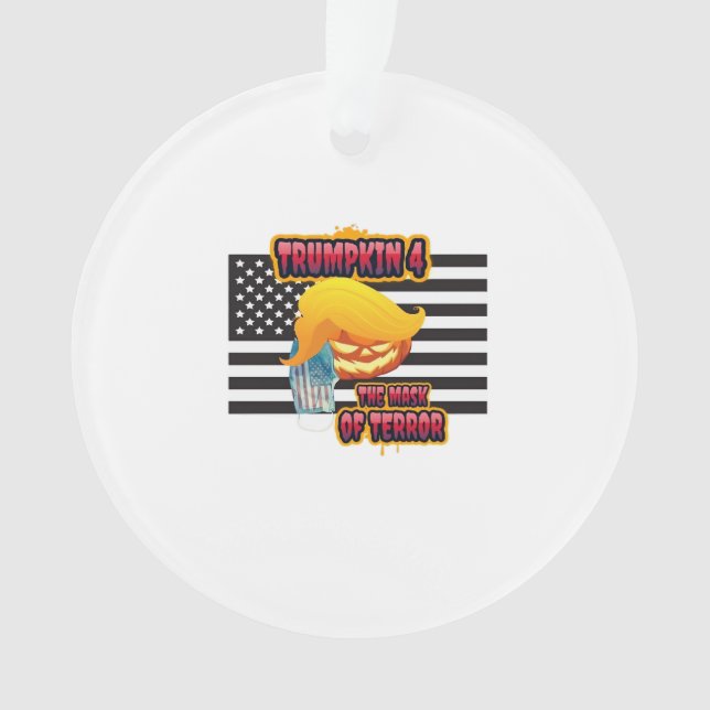 Halloween Funny Trumpkin Classic Ornament (Front)