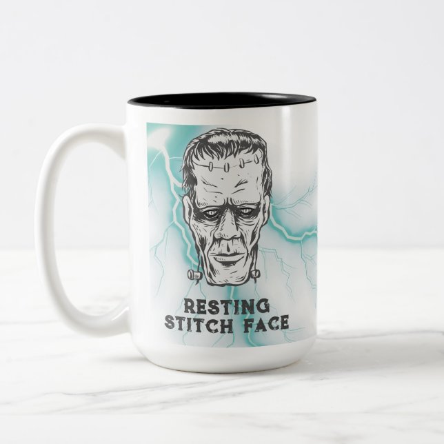 Halloween Funny  Two-Tone Coffee Mug (Left)