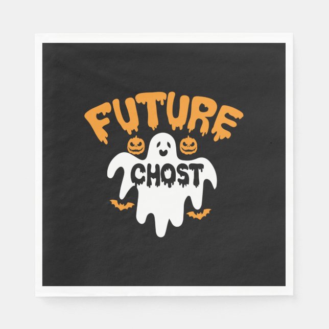 Halloween Future Chost Birthday Napkin (Front)