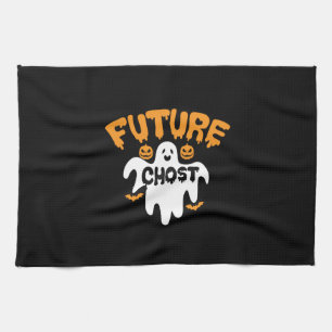 Halloween Future Chost Birthday Tea Towel