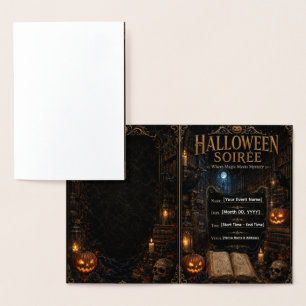 Halloween Gala Invitation Template   Editable Goth