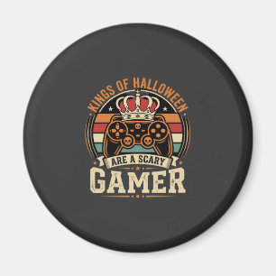 Halloween Gamer King Retro Controller Design Magnet