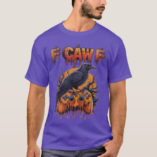 Halloween Gamer Pumpkin Gaming Crow Raven Bird Dri T-Shirt