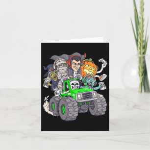 Halloween Gamer Skeleton Zombie Monster Truck Boys Card