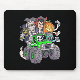 Halloween Gamer Skeleton Zombie Monster Truck Boys Mouse Mat