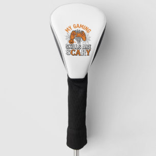 Halloween Gamer Skills Are Scary Vintage Shirt Des Golf Head Cover