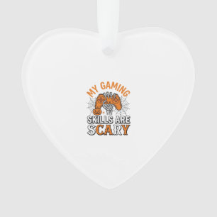 Halloween Gamer Skills Are Scary Vintage Shirt Des Ornament