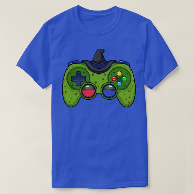 Halloween Gamer Witch Controller Video Gamer Kids  T-Shirt (Design Front)