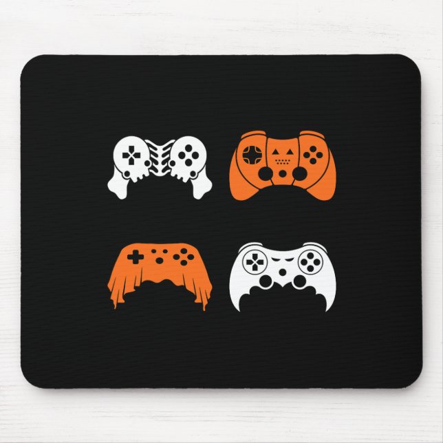 Halloween Gaming Controller Gamer Video Game Contr Mouse Mat (Front)