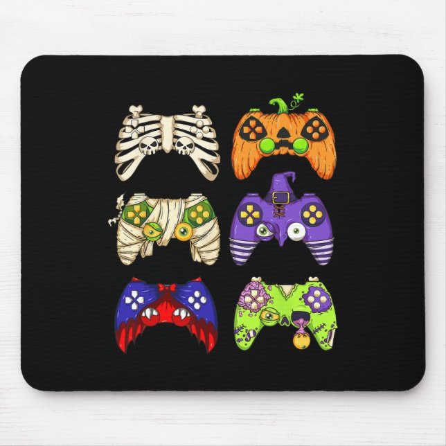 Halloween Gaming Controller Men Boys kids Gamer Ha Mouse Mat (Front)