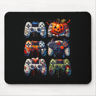 Halloween Gaming Controllers Mummy Skeleton Zombie Mouse Mat