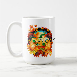 Halloween Gaming, Pumpkin Controller, Orange Green Coffee Mug