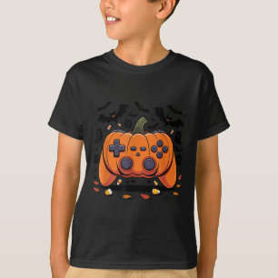 Halloween Gaming Pumpkin Controller Spooky Video G T-Shirt