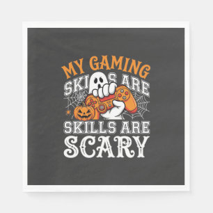 Halloween Gaming Skills Are Scary Ghost Controller Napkin
