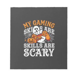 Halloween Gaming Skills Are Scary Ghost Controller Notepad