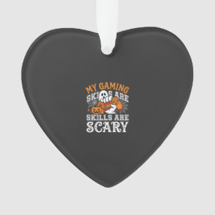 Halloween Gaming Skills Are Scary Ghost Controller Ornament