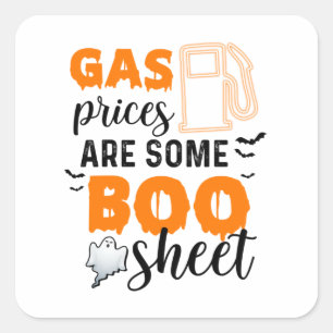 Halloween Gas Prices Are Some Boo Birthday Square Sticker