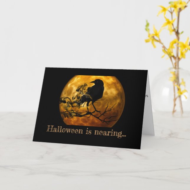 Halloween Gathering Card (Yellow Flower)