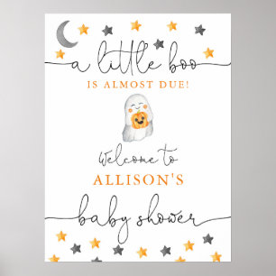 Halloween gender neutral baby shower welcome sign