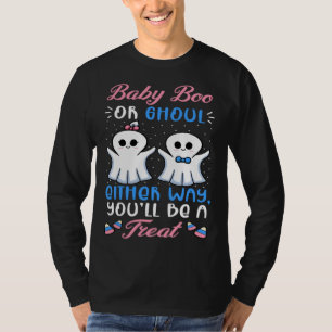 Halloween Gender Reveal Baby Boo Or Ghoul Baby Sho T-Shirt