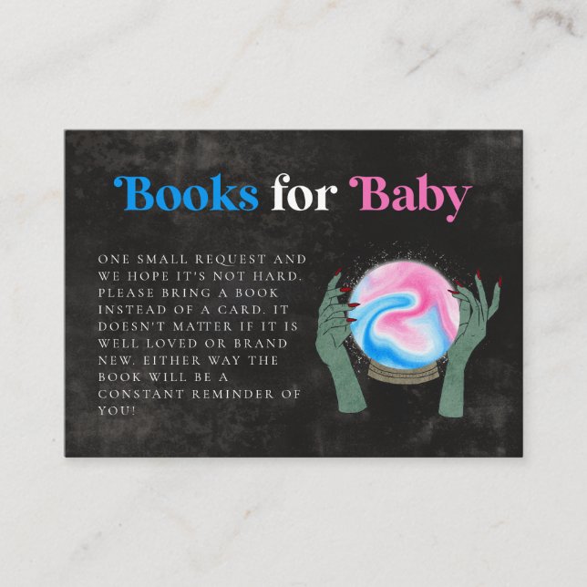 Halloween Gender Reveal Book Request  Enclosure Card (Front)