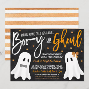 Halloween Gender Reveal Ghost Invitation