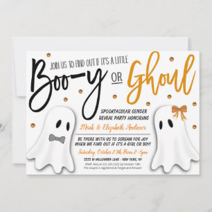 Halloween Gender Reveal Ghost Invitation
