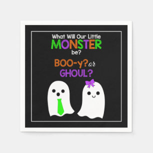 Halloween Gender Reveal Paper Napkins