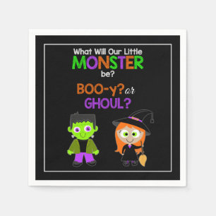 Halloween Gender Reveal Paper Napkins