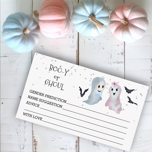 Halloween  Gender Reveal Predictions Ghosts  Enclosure Card (Creator Uploaded)