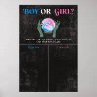Halloween Gender Reveal Voting Sign