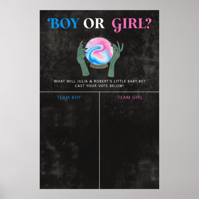 Halloween Gender Reveal Voting Sign (Front)