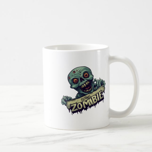 Halloween Generation With Scroll Zombie Costume  Coffee Mug (Right)