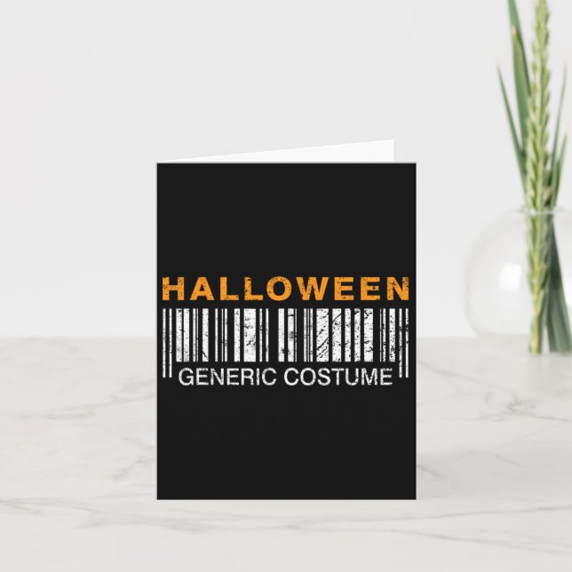Halloween Generic Costume Funny  Card (Front)