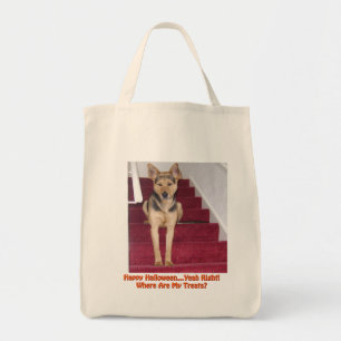 Halloween German Shepherd Dog Where Are My Treats Tote Bag
