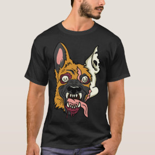 Halloween German Shepherd Dog Zombie Monster T-Shirt