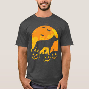 Halloween German Shepherd Jack O Lantern Dog Puppy T-Shirt