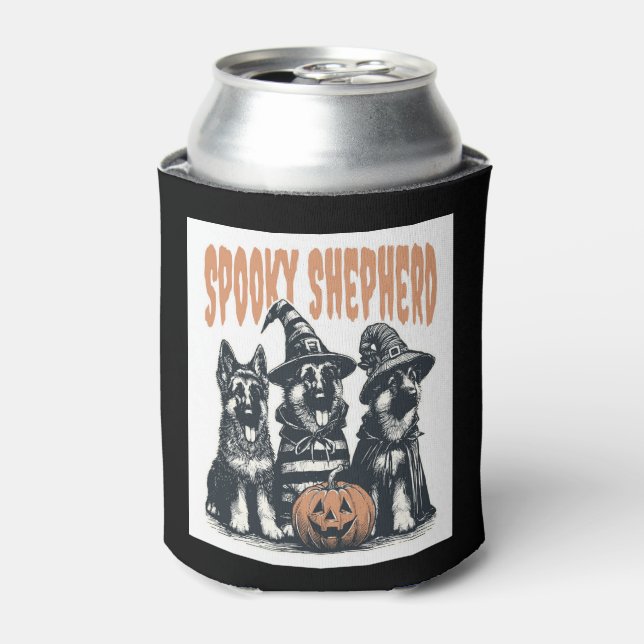 Halloween German Shepherd.jpg Can Cooler (Can Front)
