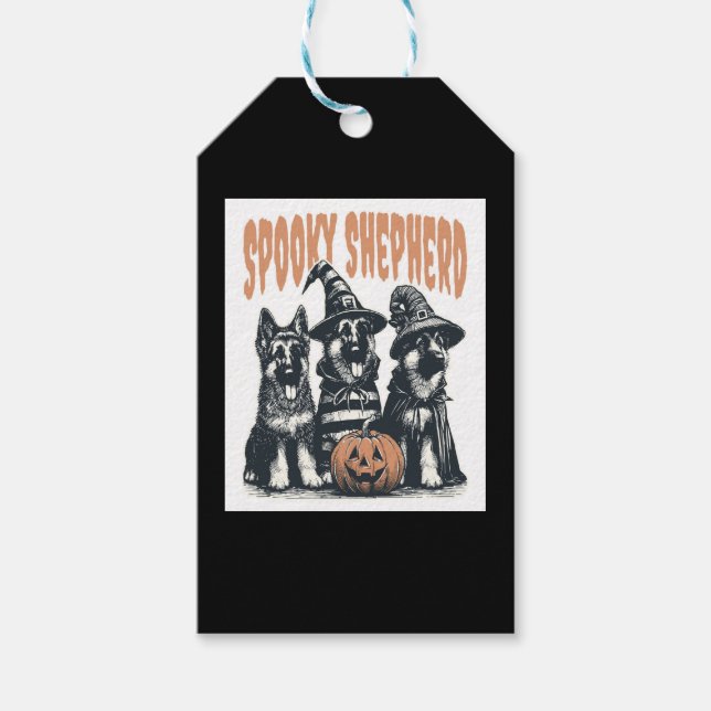 Halloween German Shepherd.jpg Gift Tags (Front)