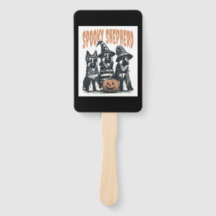 Halloween German Shepherd.jpg Hand Fan