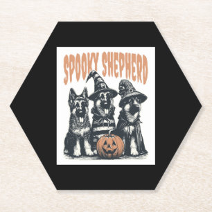 Halloween German Shepherd.jpg Paper Coaster