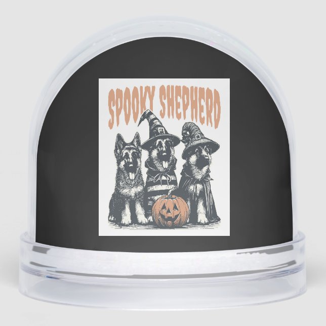Halloween German Shepherd.jpg Snowglobe (Front)