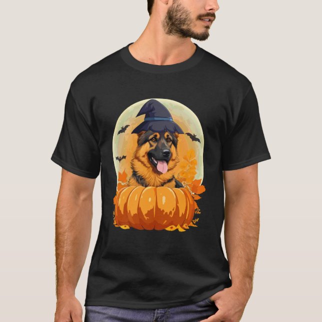 Halloween German Shepherd T-Shirt (Front)